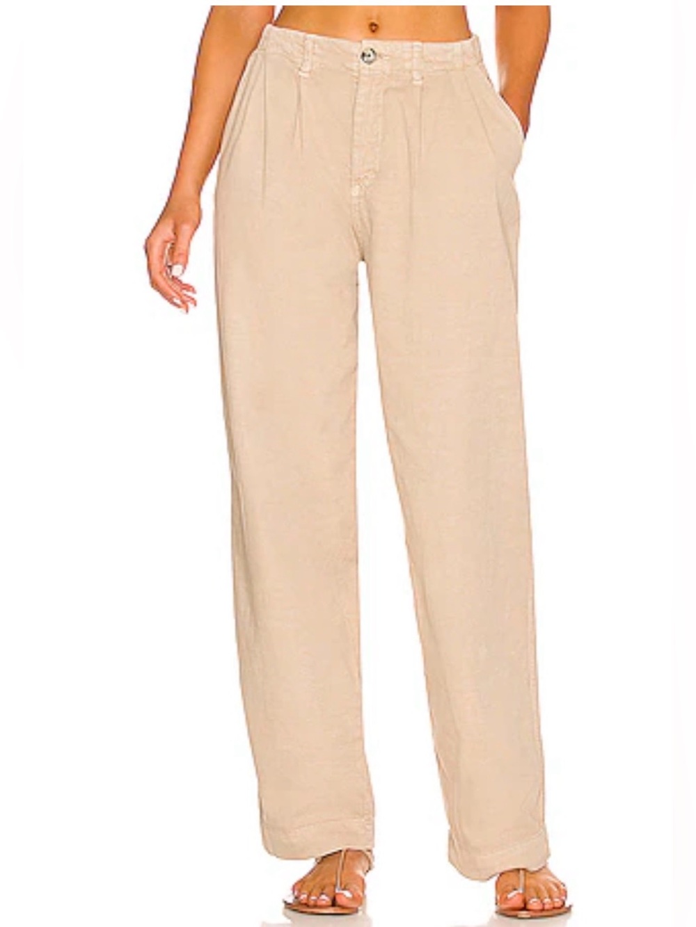 NWT Free People Abby Chino Pants in Ivory (Almond Milk) – Size 6